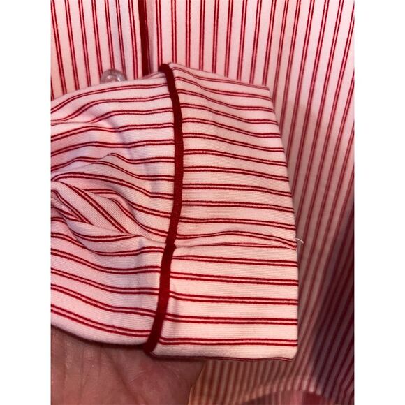 Laura Ashley Women's XL Red Striped Pajama Set Long Sleeve - Picture 7 of 9
